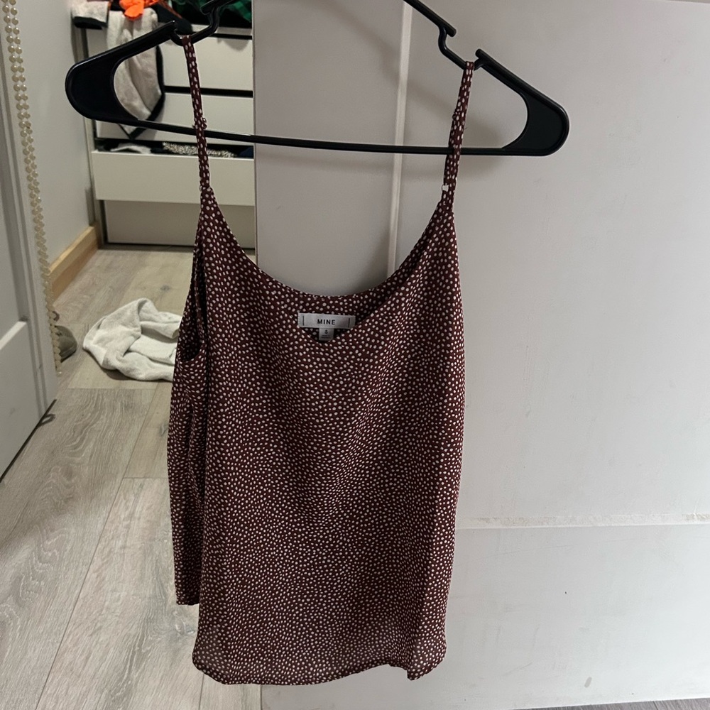 Mine maroon and White Spotted Camisole
